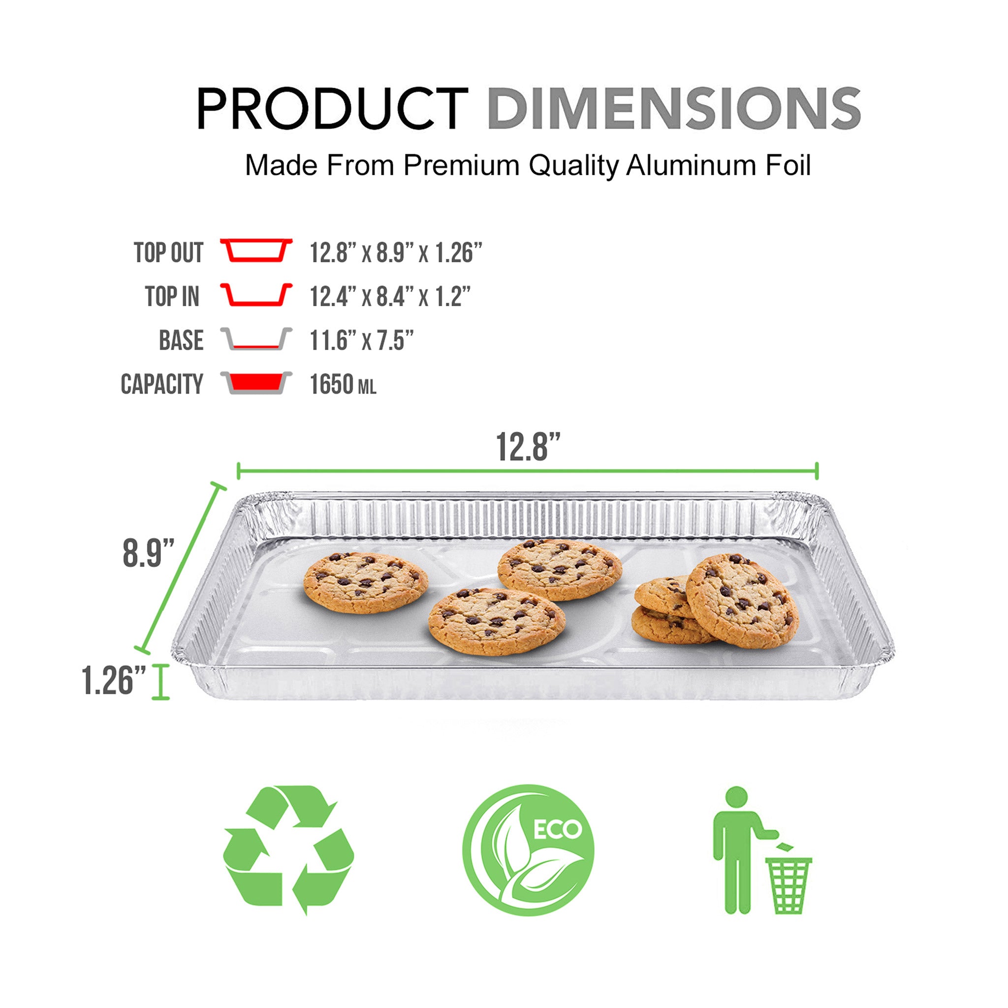 1/4 Size Cookie Sheet Baking Cake Pans l 12.8” x 8.9” - IMPERFECT – Fig &  Leaf